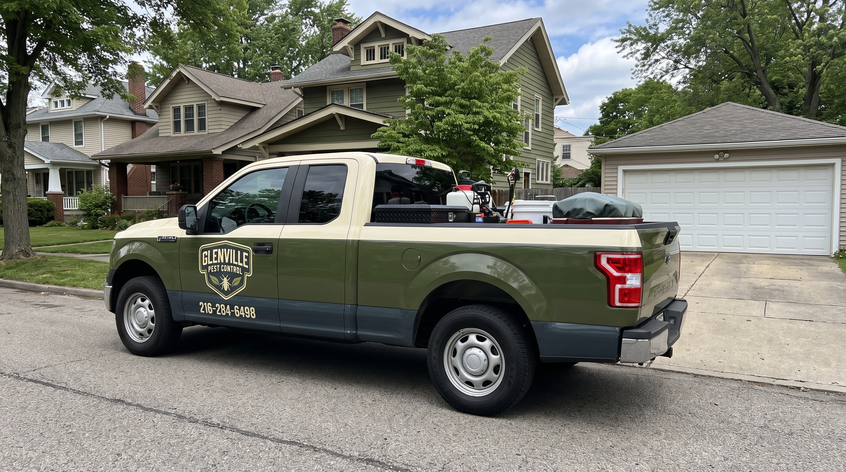 Glenville Pest Control treating a property in Cleveland, OH